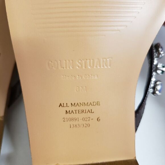 NWOT Colin Stuart Embellished Slip-on Flip-flop style Sandals 6M - Picture 6 of 8